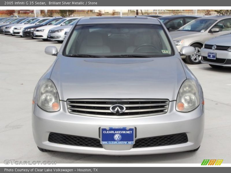 Brilliant Silver Metallic / Stone 2005 Infiniti G 35 Sedan