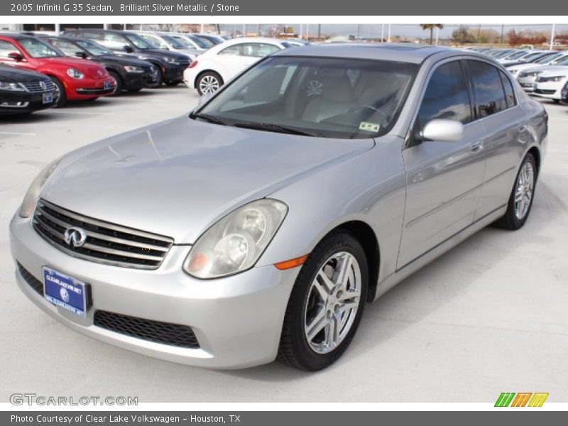 Brilliant Silver Metallic / Stone 2005 Infiniti G 35 Sedan