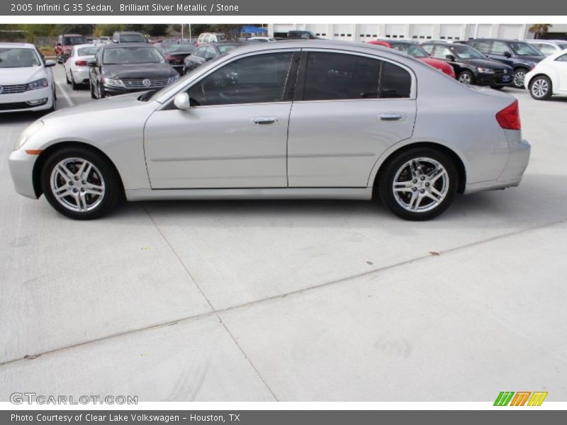 Brilliant Silver Metallic / Stone 2005 Infiniti G 35 Sedan