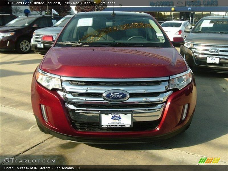 Ruby Red / Medium Light Stone 2013 Ford Edge Limited EcoBoost