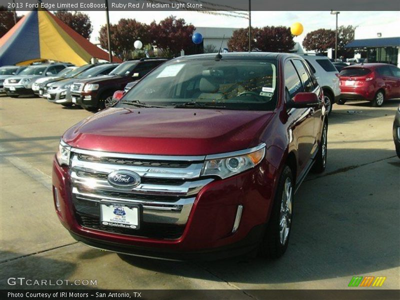 Ruby Red / Medium Light Stone 2013 Ford Edge Limited EcoBoost