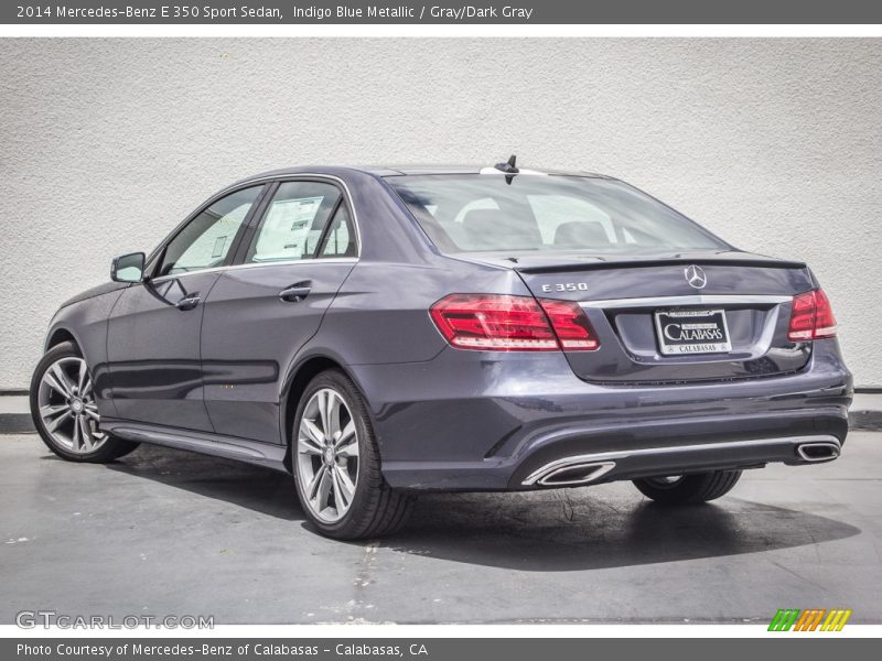 Indigo Blue Metallic / Gray/Dark Gray 2014 Mercedes-Benz E 350 Sport Sedan