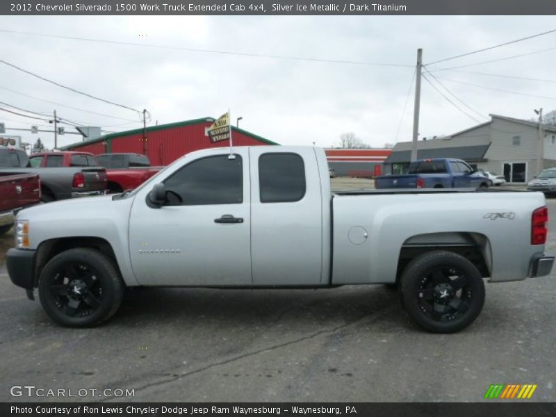 Silver Ice Metallic / Dark Titanium 2012 Chevrolet Silverado 1500 Work Truck Extended Cab 4x4