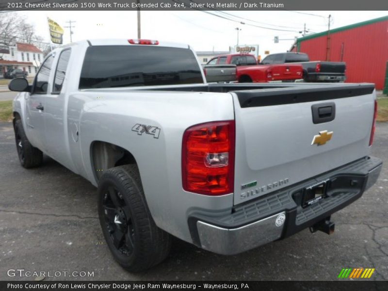 Silver Ice Metallic / Dark Titanium 2012 Chevrolet Silverado 1500 Work Truck Extended Cab 4x4