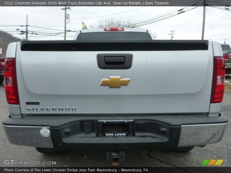 Silver Ice Metallic / Dark Titanium 2012 Chevrolet Silverado 1500 Work Truck Extended Cab 4x4