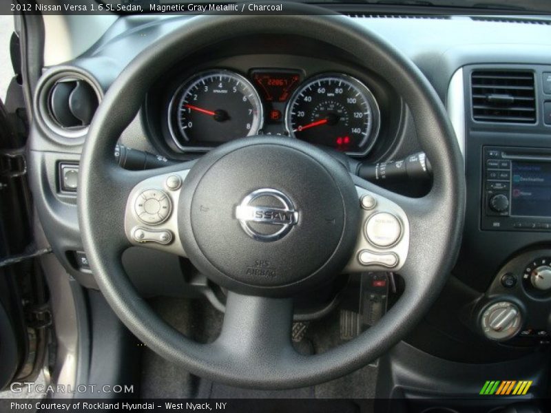 Magnetic Gray Metallic / Charcoal 2012 Nissan Versa 1.6 SL Sedan