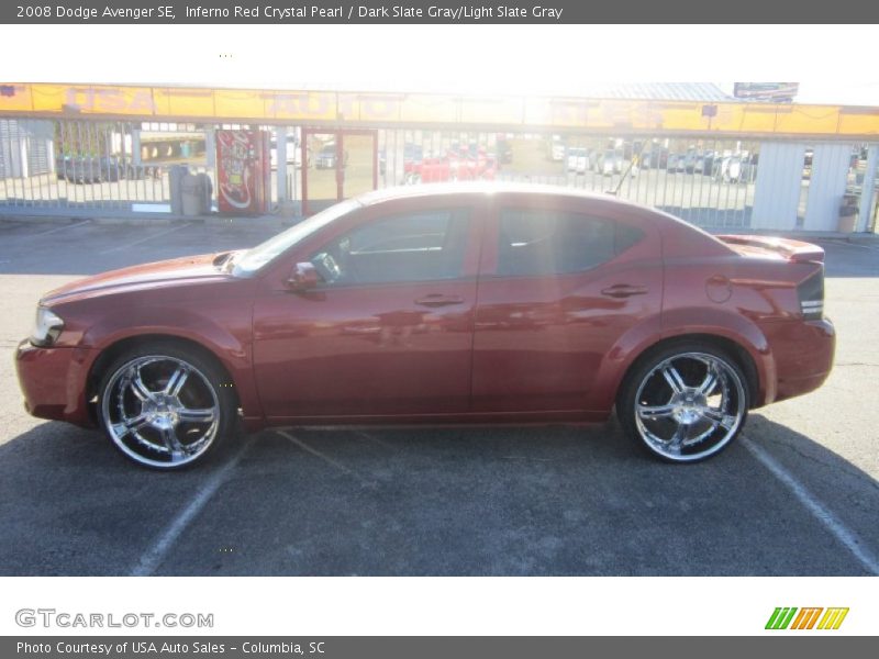 Inferno Red Crystal Pearl / Dark Slate Gray/Light Slate Gray 2008 Dodge Avenger SE