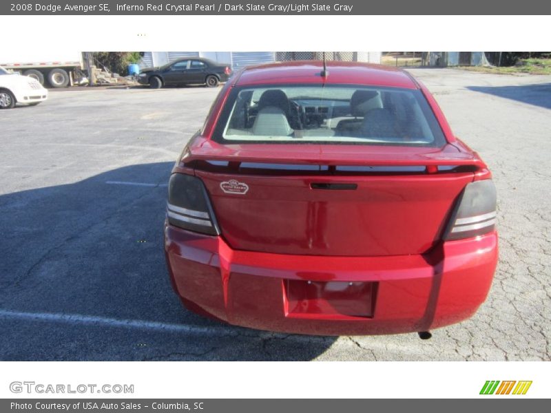 Inferno Red Crystal Pearl / Dark Slate Gray/Light Slate Gray 2008 Dodge Avenger SE