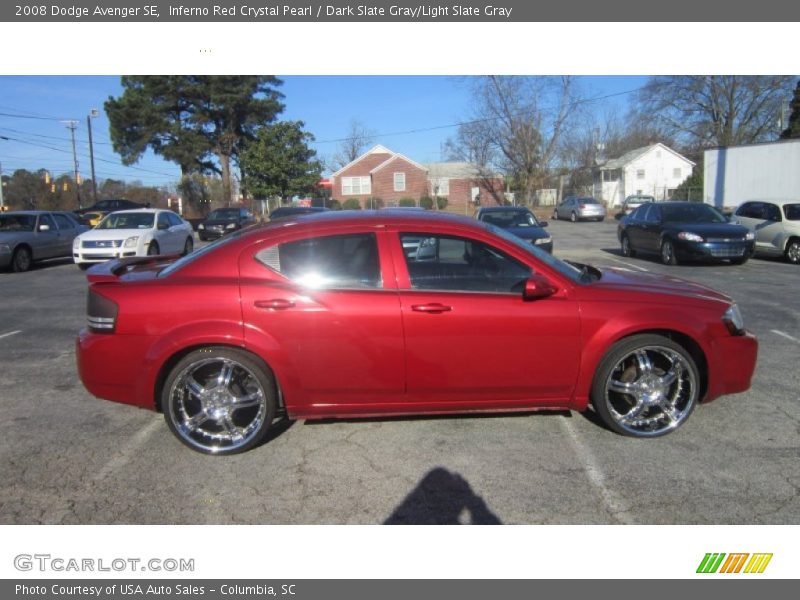 Inferno Red Crystal Pearl / Dark Slate Gray/Light Slate Gray 2008 Dodge Avenger SE