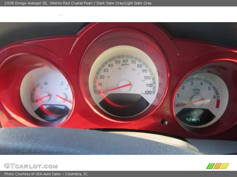 Inferno Red Crystal Pearl / Dark Slate Gray/Light Slate Gray 2008 Dodge Avenger SE