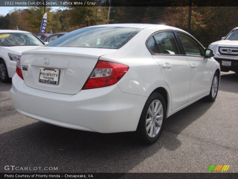 Taffeta White / Gray 2012 Honda Civic EX-L Sedan