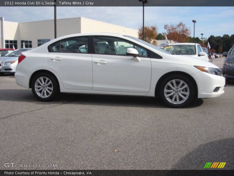 Taffeta White / Gray 2012 Honda Civic EX-L Sedan