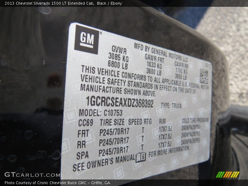 Black / Ebony 2013 Chevrolet Silverado 1500 LT Extended Cab
