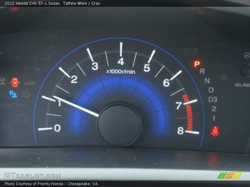 Taffeta White / Gray 2012 Honda Civic EX-L Sedan