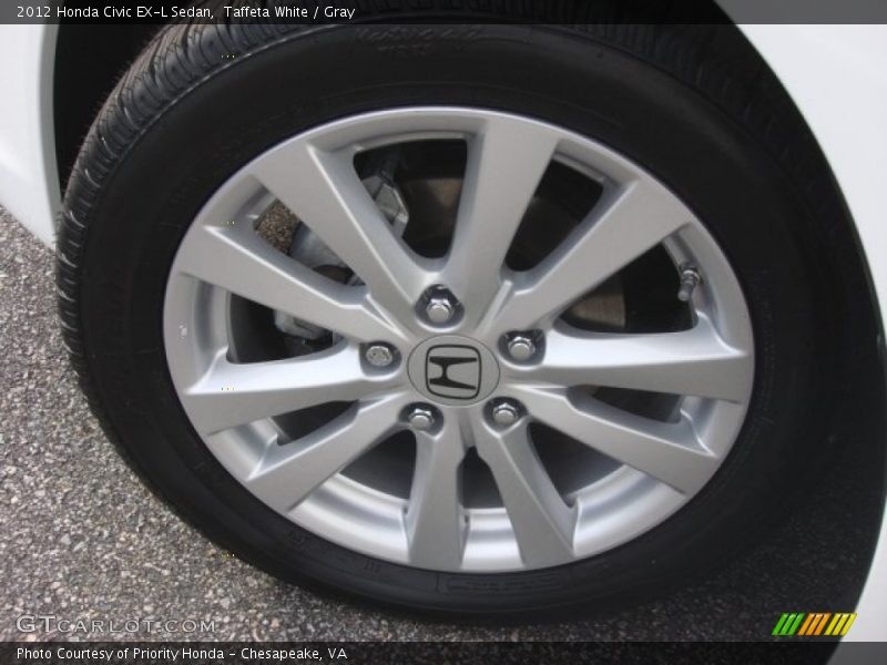Taffeta White / Gray 2012 Honda Civic EX-L Sedan
