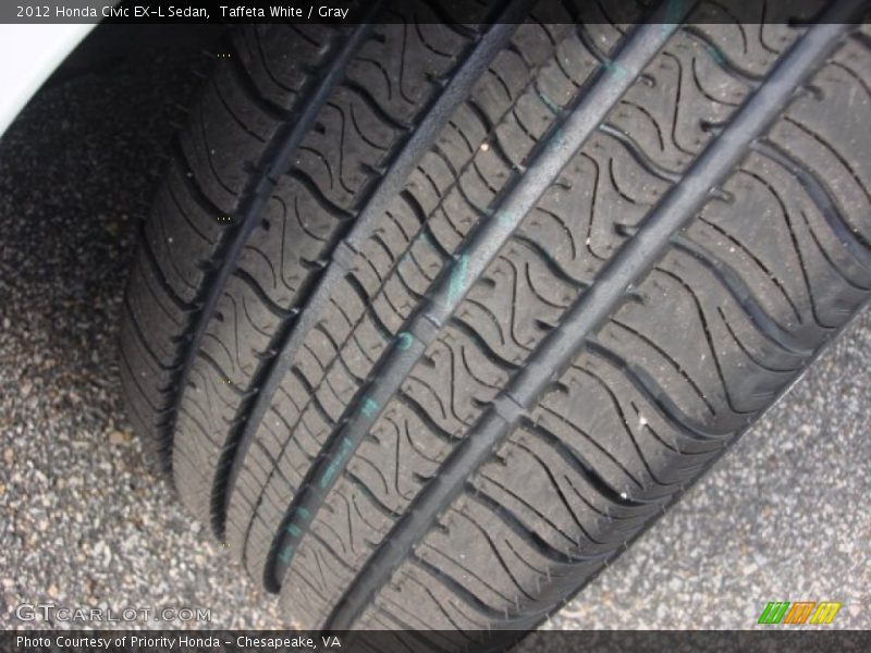 Taffeta White / Gray 2012 Honda Civic EX-L Sedan