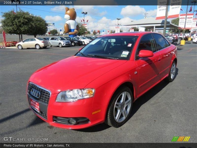 Brilliant Red / Black 2008 Audi A4 2.0T Sedan