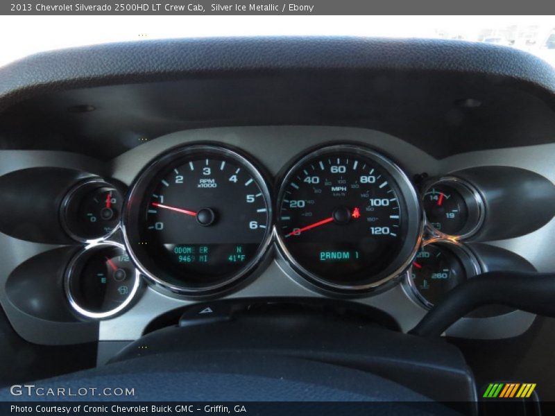 Silver Ice Metallic / Ebony 2013 Chevrolet Silverado 2500HD LT Crew Cab