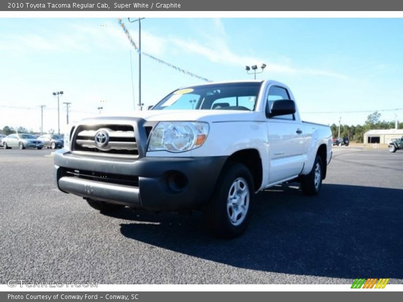 Super White / Graphite 2010 Toyota Tacoma Regular Cab