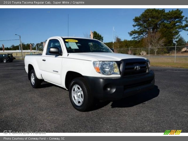 Super White / Graphite 2010 Toyota Tacoma Regular Cab