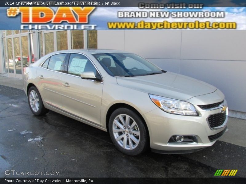 Champagne Silver Metallic / Jet Black 2014 Chevrolet Malibu LT