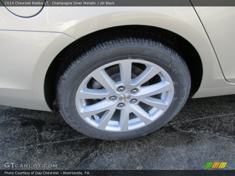 Champagne Silver Metallic / Jet Black 2014 Chevrolet Malibu LT