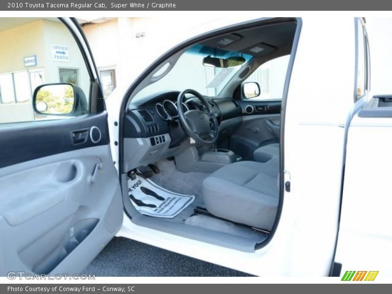 Super White / Graphite 2010 Toyota Tacoma Regular Cab