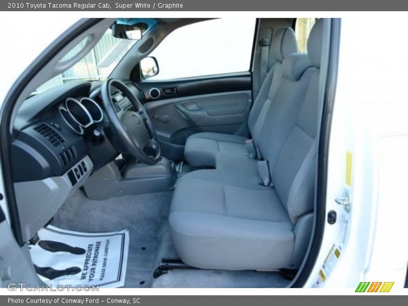 Super White / Graphite 2010 Toyota Tacoma Regular Cab