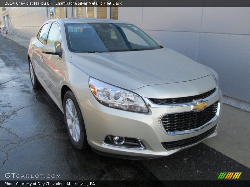 Champagne Silver Metallic / Jet Black 2014 Chevrolet Malibu LT