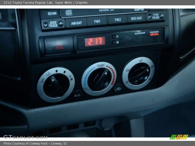 Super White / Graphite 2010 Toyota Tacoma Regular Cab