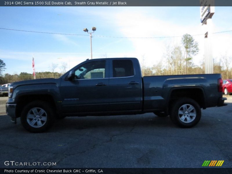 Stealth Gray Metallic / Jet Black 2014 GMC Sierra 1500 SLE Double Cab