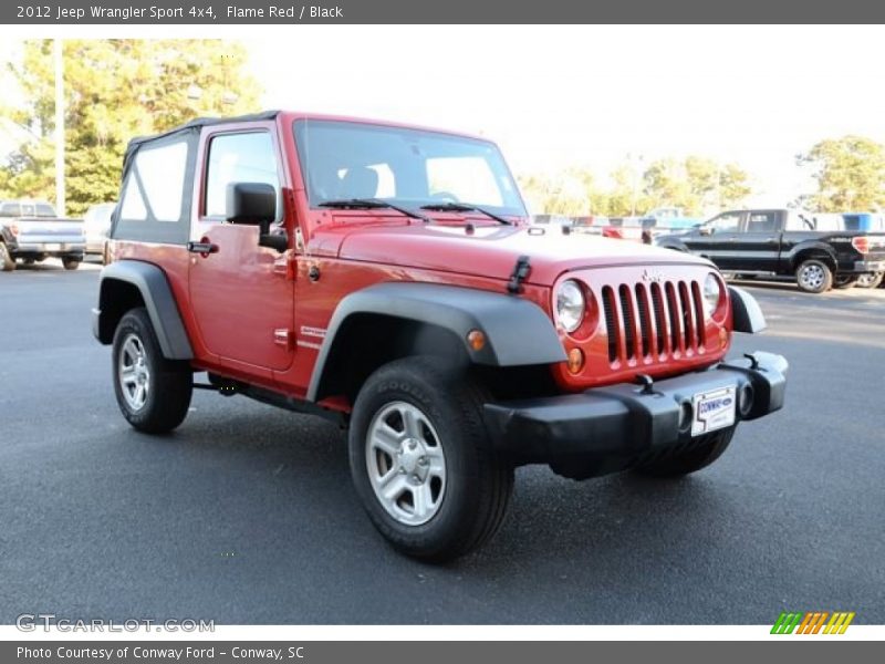 Flame Red / Black 2012 Jeep Wrangler Sport 4x4