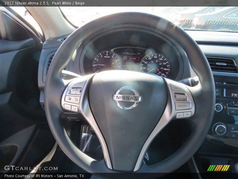 Pearl White / Beige 2013 Nissan Altima 2.5 S