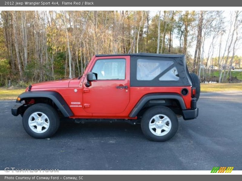 Flame Red / Black 2012 Jeep Wrangler Sport 4x4