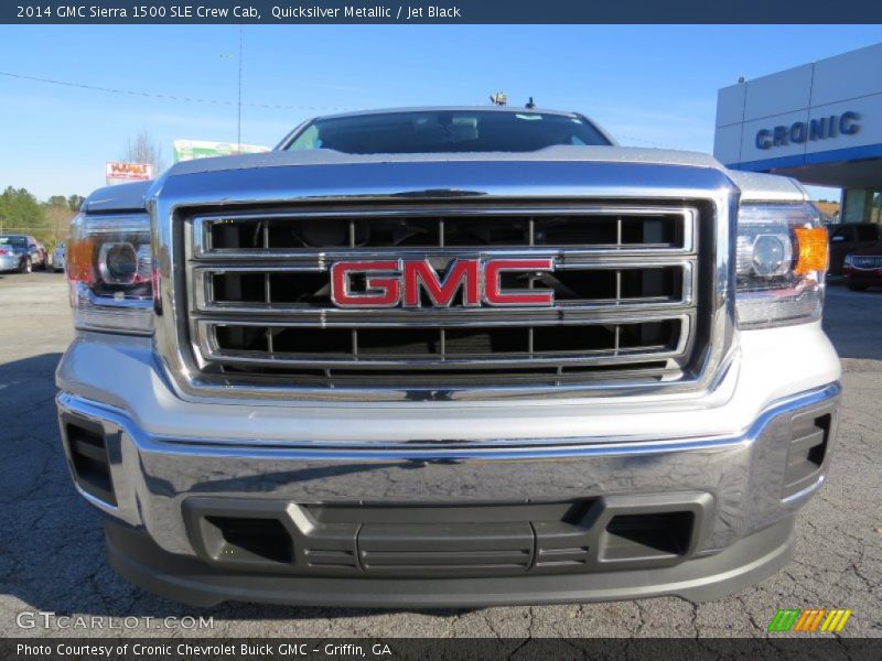 Quicksilver Metallic / Jet Black 2014 GMC Sierra 1500 SLE Crew Cab