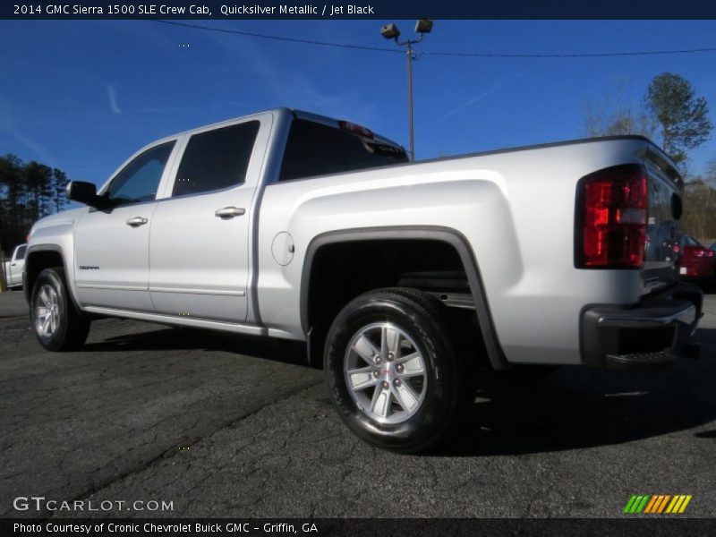 Quicksilver Metallic / Jet Black 2014 GMC Sierra 1500 SLE Crew Cab