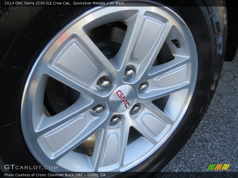 Quicksilver Metallic / Jet Black 2014 GMC Sierra 1500 SLE Crew Cab