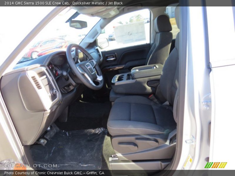 Quicksilver Metallic / Jet Black 2014 GMC Sierra 1500 SLE Crew Cab