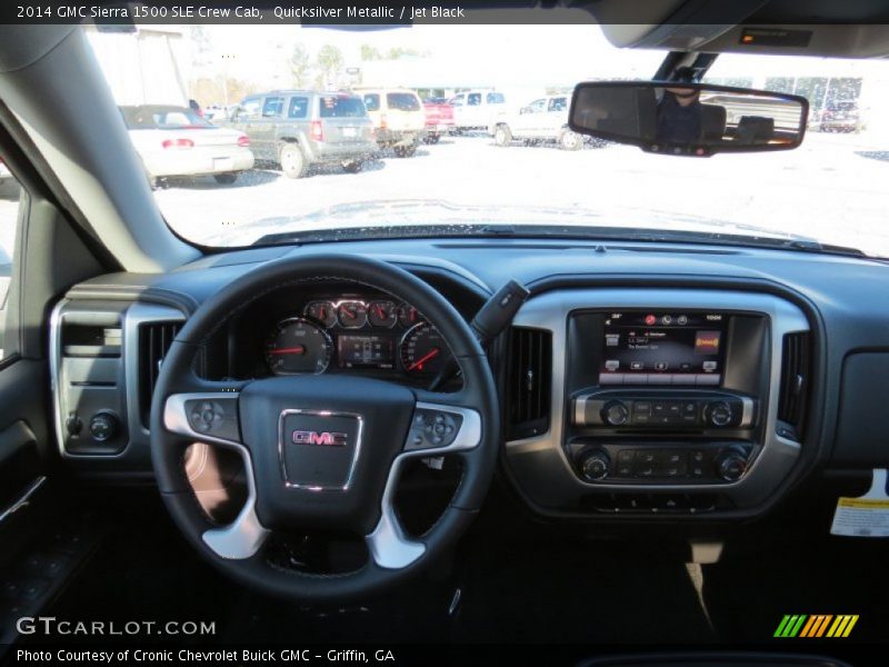 Quicksilver Metallic / Jet Black 2014 GMC Sierra 1500 SLE Crew Cab