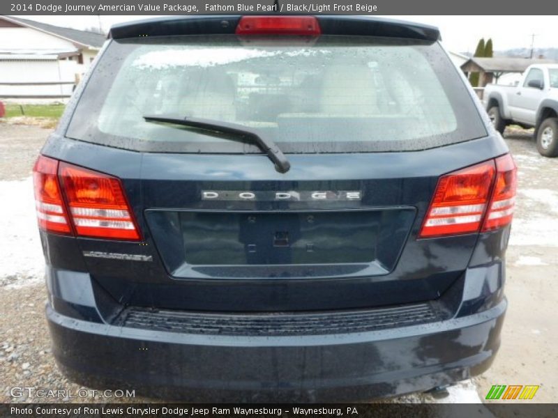 Fathom Blue Pearl / Black/Light Frost Beige 2014 Dodge Journey Amercian Value Package