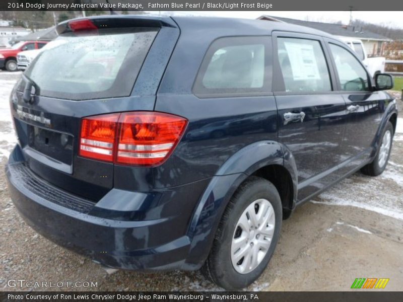 Fathom Blue Pearl / Black/Light Frost Beige 2014 Dodge Journey Amercian Value Package