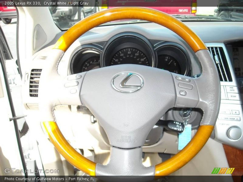 Crystal White / Light Gray 2005 Lexus RX 330