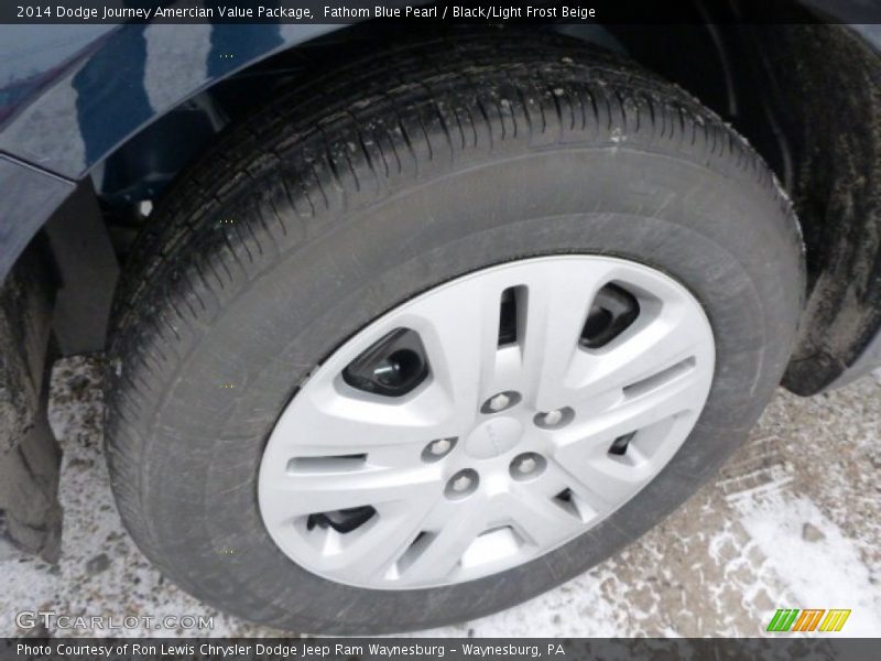 Fathom Blue Pearl / Black/Light Frost Beige 2014 Dodge Journey Amercian Value Package