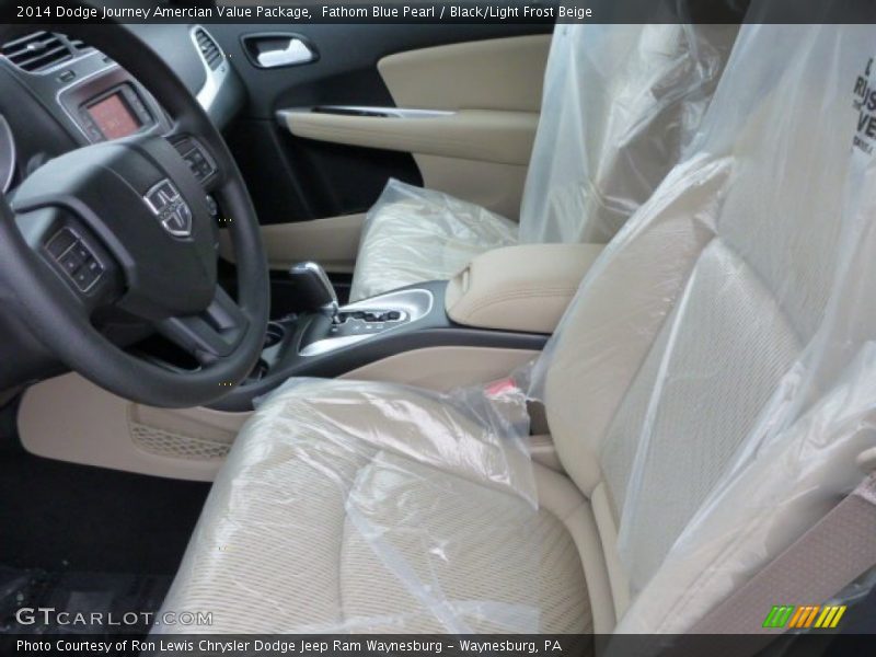 Fathom Blue Pearl / Black/Light Frost Beige 2014 Dodge Journey Amercian Value Package