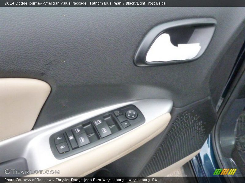 Fathom Blue Pearl / Black/Light Frost Beige 2014 Dodge Journey Amercian Value Package