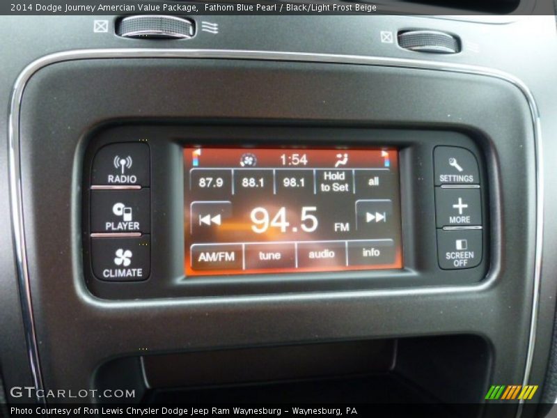 Fathom Blue Pearl / Black/Light Frost Beige 2014 Dodge Journey Amercian Value Package
