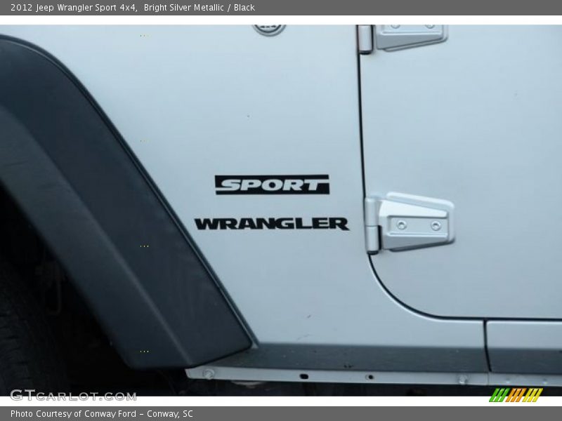 Bright Silver Metallic / Black 2012 Jeep Wrangler Sport 4x4