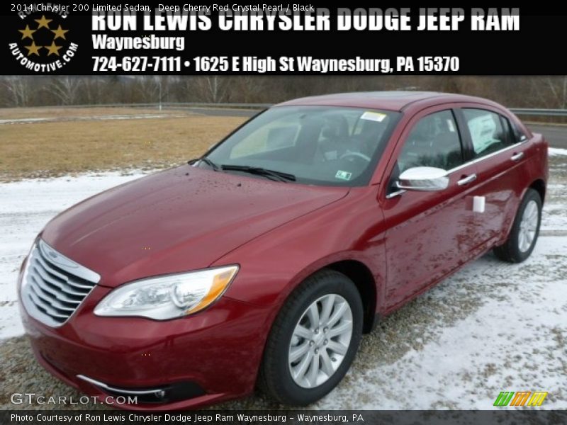 Deep Cherry Red Crystal Pearl / Black 2014 Chrysler 200 Limited Sedan