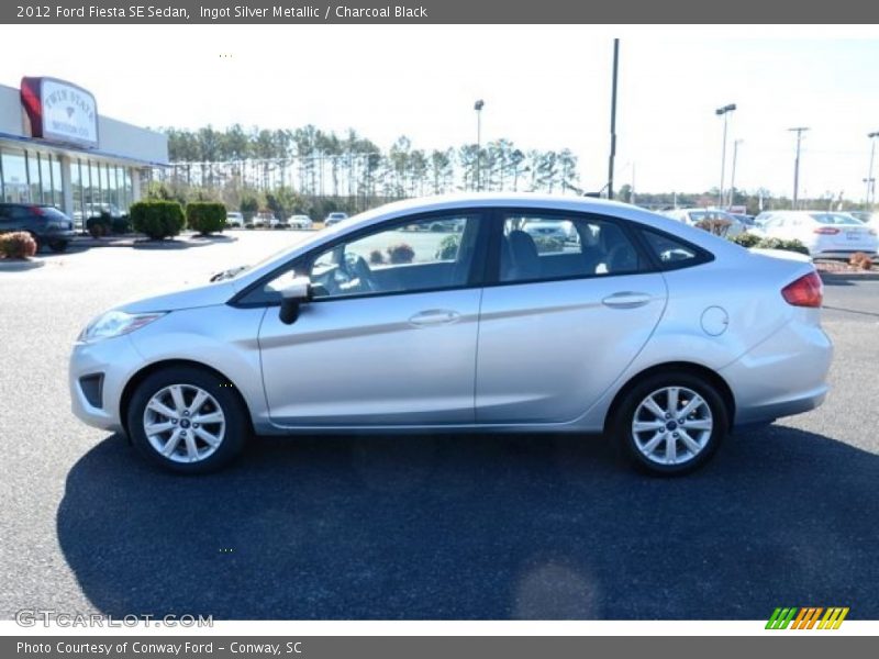 Ingot Silver Metallic / Charcoal Black 2012 Ford Fiesta SE Sedan