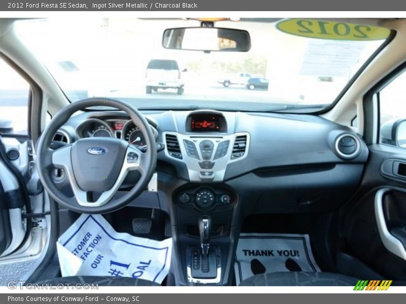Ingot Silver Metallic / Charcoal Black 2012 Ford Fiesta SE Sedan